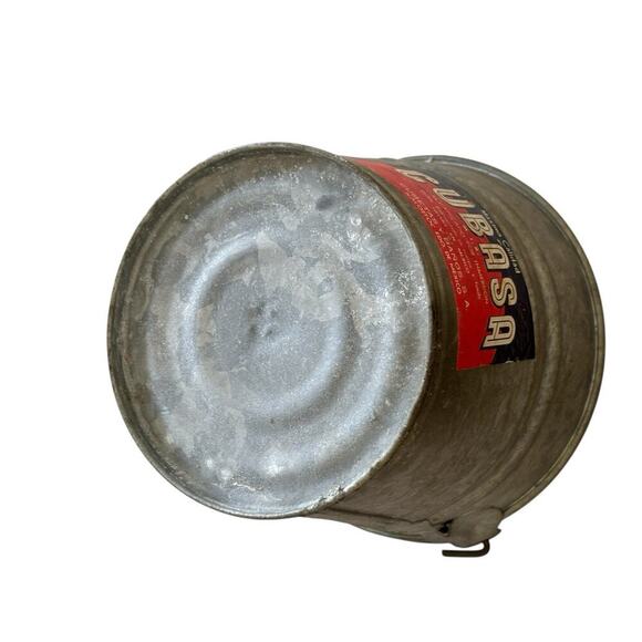 Cubasa 5 INCH Galvanized Steel Bucket PAIL Farm Architectural 3 Liter Vintage - Picture 6 of 8
